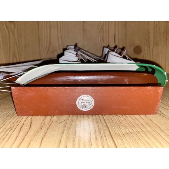 Vintage Wooden Model Ship 14" by Nanco - Picture 5 of 5